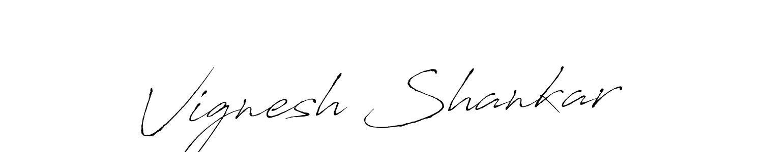 Vignesh Shankar stylish signature style. Best Handwritten Sign (Antro_Vectra) for my name. Handwritten Signature Collection Ideas for my name Vignesh Shankar. Vignesh Shankar signature style 6 images and pictures png