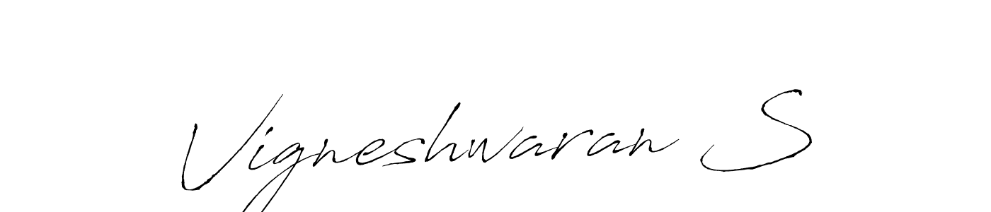 You should practise on your own different ways (Antro_Vectra) to write your name (Vigneshwaran S) in signature. don't let someone else do it for you. Vigneshwaran S signature style 6 images and pictures png