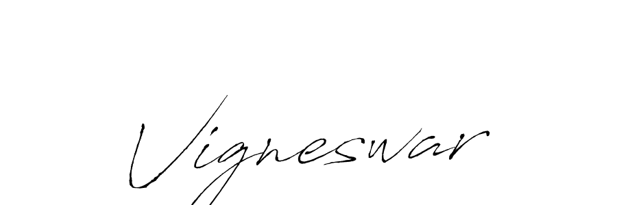 Design your own signature with our free online signature maker. With this signature software, you can create a handwritten (Antro_Vectra) signature for name Vigneswar. Vigneswar signature style 6 images and pictures png