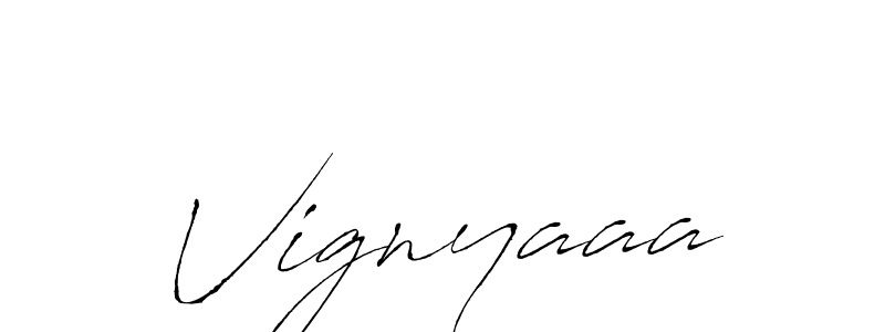 Vignyaaa stylish signature style. Best Handwritten Sign (Antro_Vectra) for my name. Handwritten Signature Collection Ideas for my name Vignyaaa. Vignyaaa signature style 6 images and pictures png