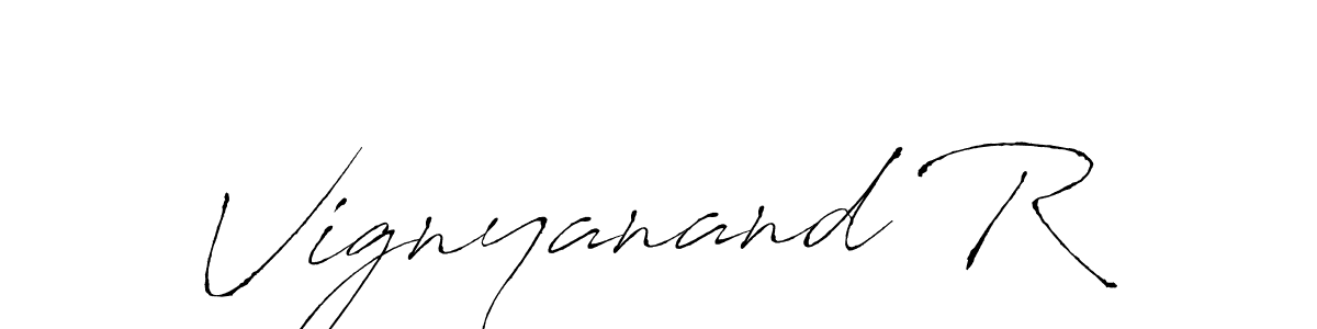 How to Draw Vignyanand R signature style? Antro_Vectra is a latest design signature styles for name Vignyanand R. Vignyanand R signature style 6 images and pictures png