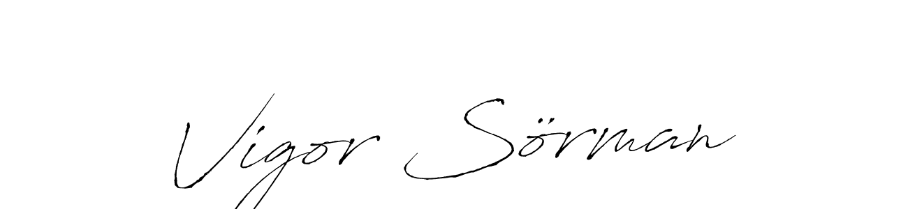 How to make Vigor Sörman name signature. Use Antro_Vectra style for creating short signs online. This is the latest handwritten sign. Vigor Sörman signature style 6 images and pictures png