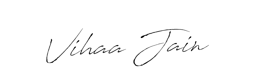 Create a beautiful signature design for name Vihaa Jain. With this signature (Antro_Vectra) fonts, you can make a handwritten signature for free. Vihaa Jain signature style 6 images and pictures png