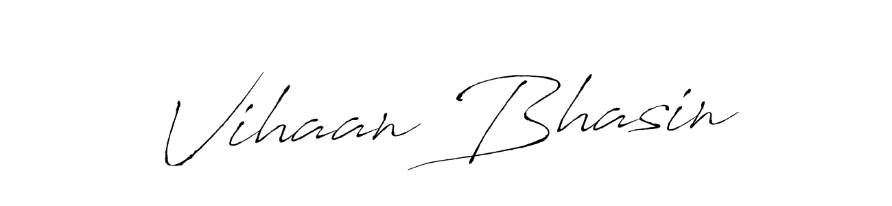 Also we have Vihaan Bhasin name is the best signature style. Create professional handwritten signature collection using Antro_Vectra autograph style. Vihaan Bhasin signature style 6 images and pictures png