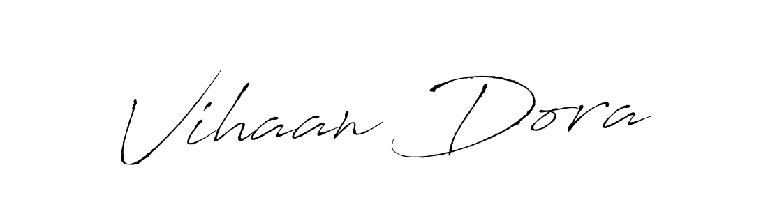 Similarly Antro_Vectra is the best handwritten signature design. Signature creator online .You can use it as an online autograph creator for name Vihaan Dora. Vihaan Dora signature style 6 images and pictures png