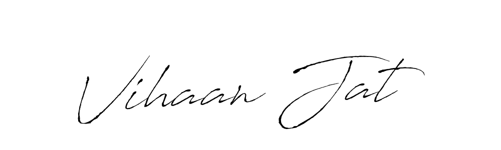 How to make Vihaan Jat signature? Antro_Vectra is a professional autograph style. Create handwritten signature for Vihaan Jat name. Vihaan Jat signature style 6 images and pictures png