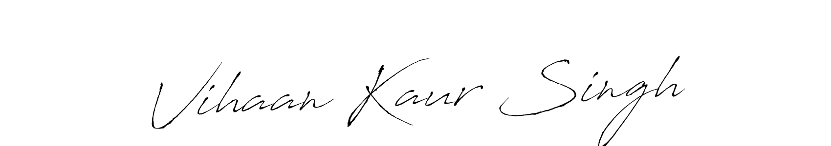 This is the best signature style for the Vihaan Kaur Singh name. Also you like these signature font (Antro_Vectra). Mix name signature. Vihaan Kaur Singh signature style 6 images and pictures png
