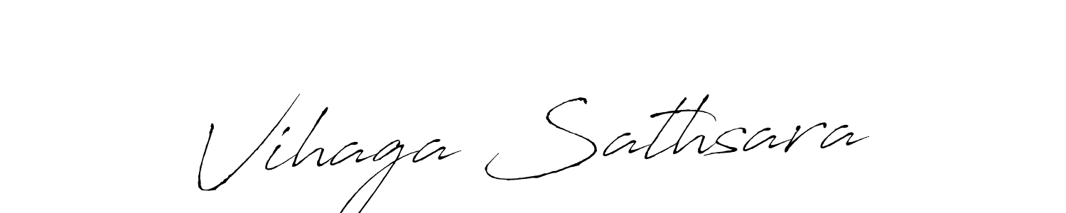 How to make Vihaga Sathsara signature? Antro_Vectra is a professional autograph style. Create handwritten signature for Vihaga Sathsara name. Vihaga Sathsara signature style 6 images and pictures png