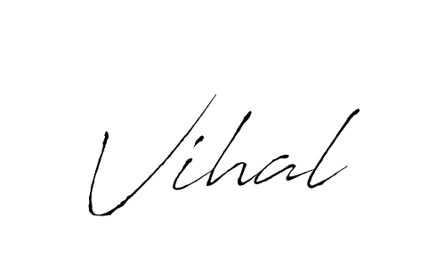 How to make Vihal signature? Antro_Vectra is a professional autograph style. Create handwritten signature for Vihal name. Vihal signature style 6 images and pictures png