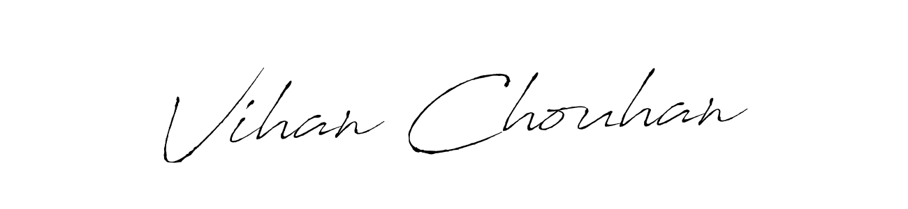 Also we have Vihan Chouhan name is the best signature style. Create professional handwritten signature collection using Antro_Vectra autograph style. Vihan Chouhan signature style 6 images and pictures png