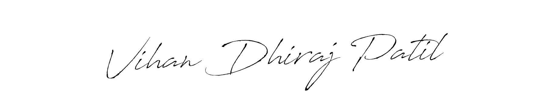Similarly Antro_Vectra is the best handwritten signature design. Signature creator online .You can use it as an online autograph creator for name Vihan Dhiraj Patil. Vihan Dhiraj Patil signature style 6 images and pictures png