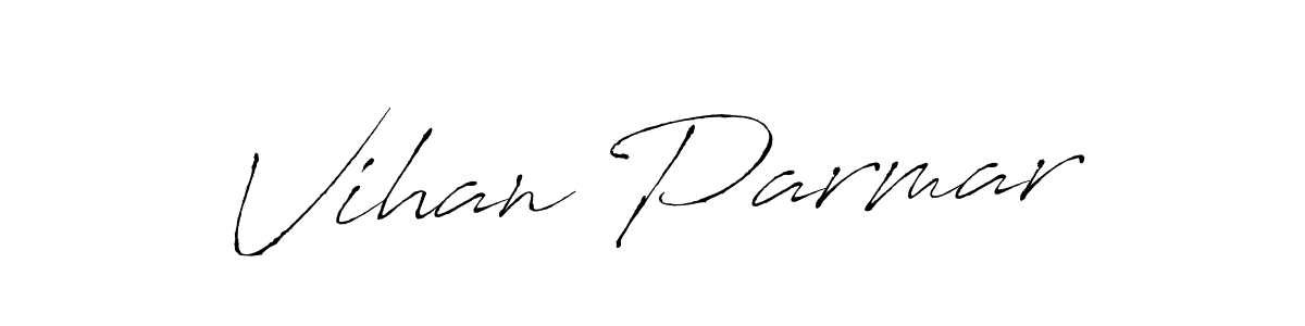 Create a beautiful signature design for name Vihan Parmar. With this signature (Antro_Vectra) fonts, you can make a handwritten signature for free. Vihan Parmar signature style 6 images and pictures png