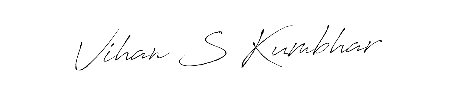 Also You can easily find your signature by using the search form. We will create Vihan S Kumbhar name handwritten signature images for you free of cost using Antro_Vectra sign style. Vihan S Kumbhar signature style 6 images and pictures png