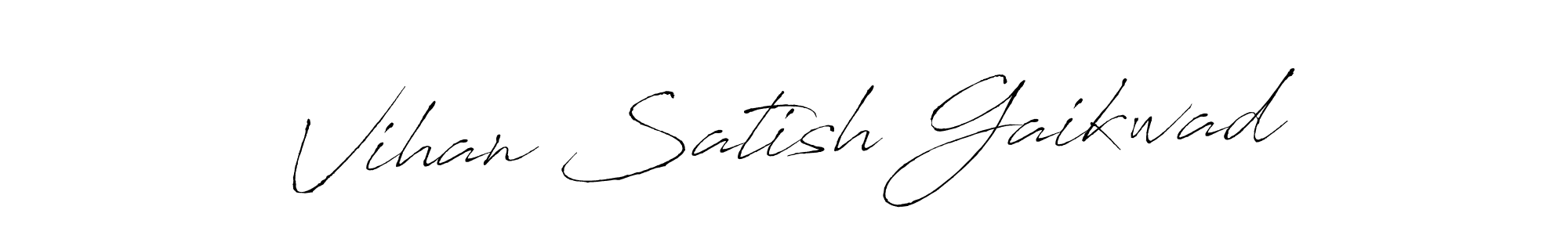 This is the best signature style for the Vihan Satish Gaikwad name. Also you like these signature font (Antro_Vectra). Mix name signature. Vihan Satish Gaikwad signature style 6 images and pictures png