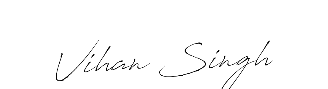Use a signature maker to create a handwritten signature online. With this signature software, you can design (Antro_Vectra) your own signature for name Vihan Singh. Vihan Singh signature style 6 images and pictures png