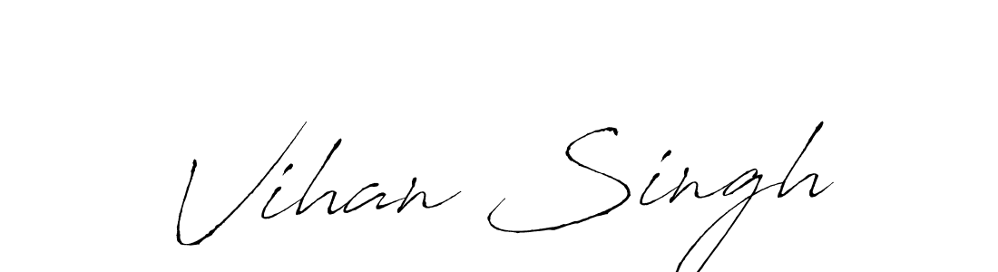 Use a signature maker to create a handwritten signature online. With this signature software, you can design (Antro_Vectra) your own signature for name Vihan Singh. Vihan Singh signature style 6 images and pictures png