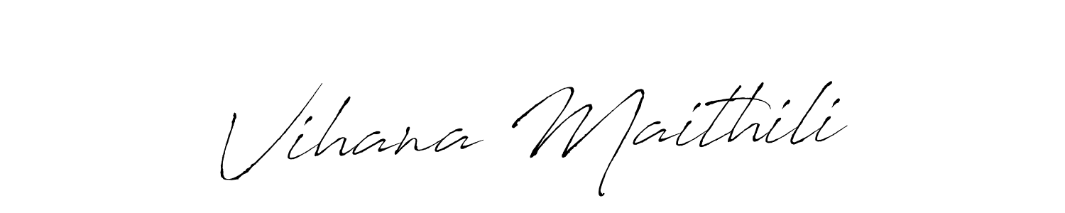 How to make Vihana Maithili signature? Antro_Vectra is a professional autograph style. Create handwritten signature for Vihana Maithili name. Vihana Maithili signature style 6 images and pictures png