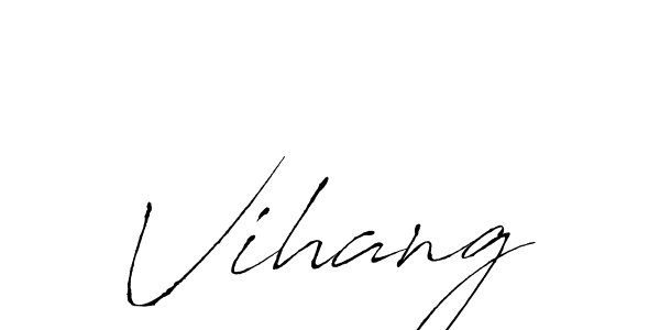 Create a beautiful signature design for name Vihang. With this signature (Antro_Vectra) fonts, you can make a handwritten signature for free. Vihang signature style 6 images and pictures png