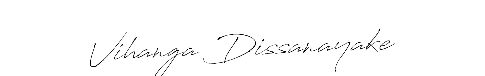 Make a beautiful signature design for name Vihanga Dissanayake. With this signature (Antro_Vectra) style, you can create a handwritten signature for free. Vihanga Dissanayake signature style 6 images and pictures png