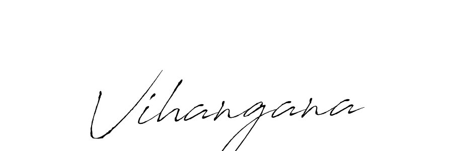 Design your own signature with our free online signature maker. With this signature software, you can create a handwritten (Antro_Vectra) signature for name Vihangana. Vihangana signature style 6 images and pictures png