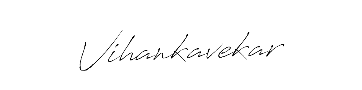 Antro_Vectra is a professional signature style that is perfect for those who want to add a touch of class to their signature. It is also a great choice for those who want to make their signature more unique. Get Vihankavekar name to fancy signature for free. Vihankavekar signature style 6 images and pictures png