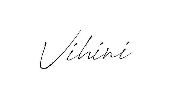 Make a beautiful signature design for name Vihini. With this signature (Antro_Vectra) style, you can create a handwritten signature for free. Vihini signature style 6 images and pictures png