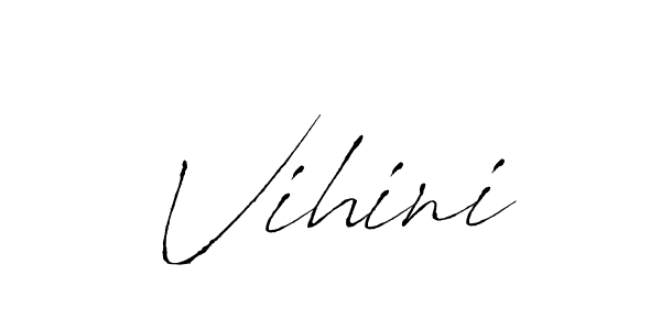How to make Vihini signature? Antro_Vectra is a professional autograph style. Create handwritten signature for Vihini name. Vihini signature style 6 images and pictures png