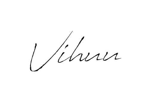Also we have Vihuu name is the best signature style. Create professional handwritten signature collection using Antro_Vectra autograph style. Vihuu signature style 6 images and pictures png
