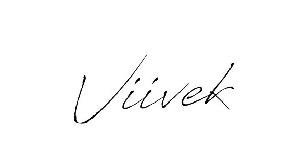 Viivek stylish signature style. Best Handwritten Sign (Antro_Vectra) for my name. Handwritten Signature Collection Ideas for my name Viivek. Viivek signature style 6 images and pictures png
