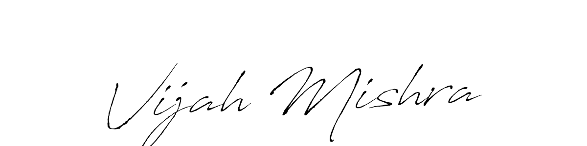 Design your own signature with our free online signature maker. With this signature software, you can create a handwritten (Antro_Vectra) signature for name Vijah Mishra. Vijah Mishra signature style 6 images and pictures png