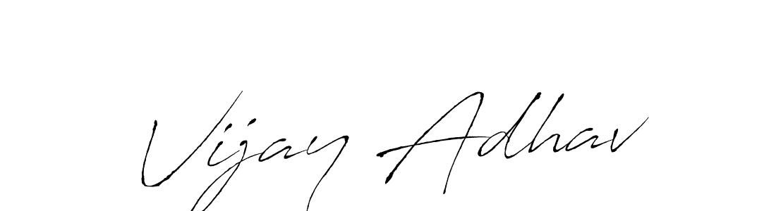 Vijay Adhav stylish signature style. Best Handwritten Sign (Antro_Vectra) for my name. Handwritten Signature Collection Ideas for my name Vijay Adhav. Vijay Adhav signature style 6 images and pictures png