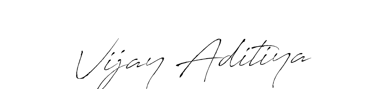 Make a beautiful signature design for name Vijay Aditiya. With this signature (Antro_Vectra) style, you can create a handwritten signature for free. Vijay Aditiya signature style 6 images and pictures png