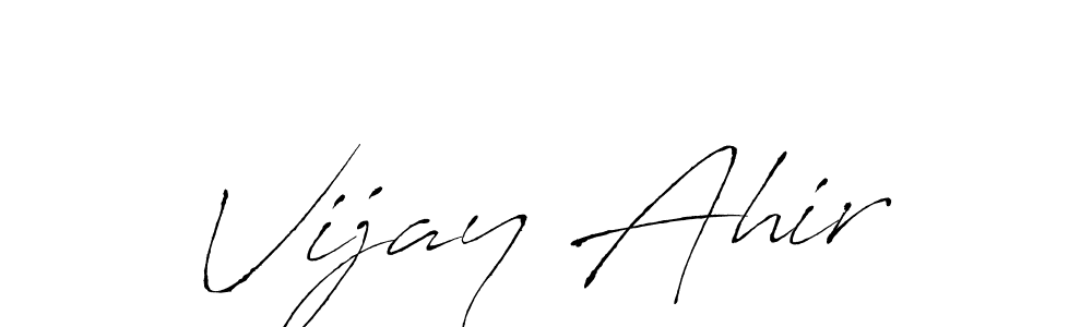 Create a beautiful signature design for name Vijay Ahir. With this signature (Antro_Vectra) fonts, you can make a handwritten signature for free. Vijay Ahir signature style 6 images and pictures png