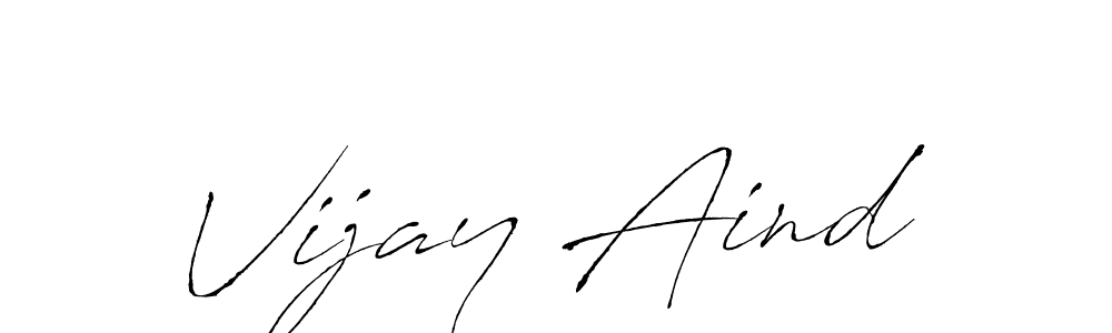 Design your own signature with our free online signature maker. With this signature software, you can create a handwritten (Antro_Vectra) signature for name Vijay Aind. Vijay Aind signature style 6 images and pictures png