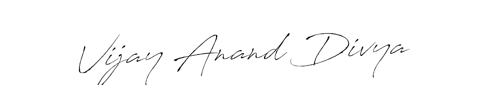 It looks lik you need a new signature style for name Vijay Anand Divya. Design unique handwritten (Antro_Vectra) signature with our free signature maker in just a few clicks. Vijay Anand Divya signature style 6 images and pictures png