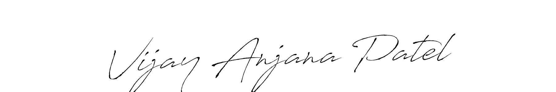 Create a beautiful signature design for name Vijay Anjana Patel. With this signature (Antro_Vectra) fonts, you can make a handwritten signature for free. Vijay Anjana Patel signature style 6 images and pictures png