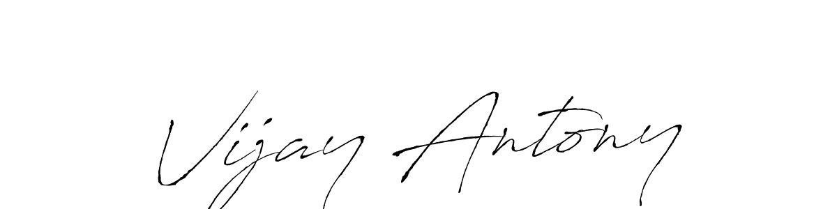 Use a signature maker to create a handwritten signature online. With this signature software, you can design (Antro_Vectra) your own signature for name Vijay Antony. Vijay Antony signature style 6 images and pictures png