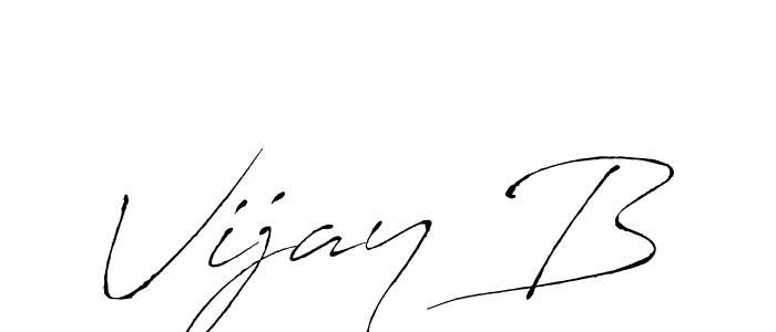 Use a signature maker to create a handwritten signature online. With this signature software, you can design (Antro_Vectra) your own signature for name Vijay B. Vijay B signature style 6 images and pictures png