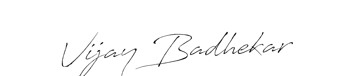 Vijay Badhekar stylish signature style. Best Handwritten Sign (Antro_Vectra) for my name. Handwritten Signature Collection Ideas for my name Vijay Badhekar. Vijay Badhekar signature style 6 images and pictures png