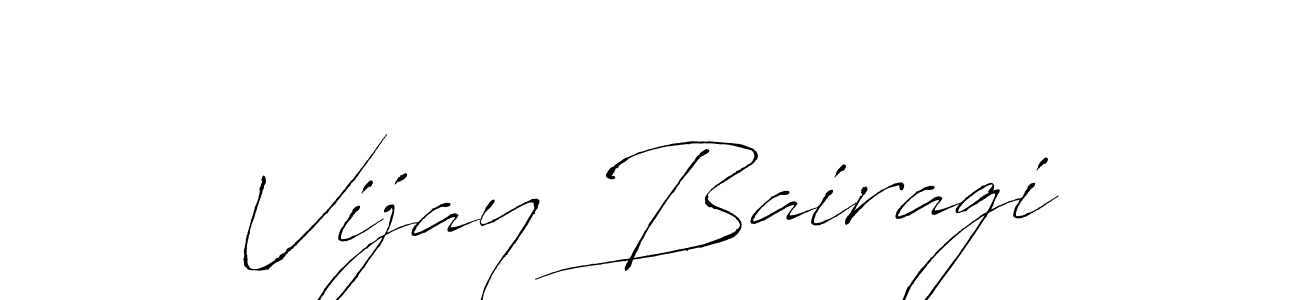 How to make Vijay Bairagi name signature. Use Antro_Vectra style for creating short signs online. This is the latest handwritten sign. Vijay Bairagi signature style 6 images and pictures png