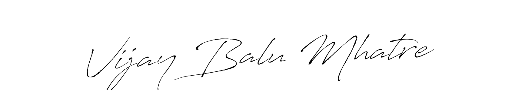 Antro_Vectra is a professional signature style that is perfect for those who want to add a touch of class to their signature. It is also a great choice for those who want to make their signature more unique. Get Vijay Balu Mhatre name to fancy signature for free. Vijay Balu Mhatre signature style 6 images and pictures png