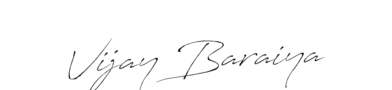 Design your own signature with our free online signature maker. With this signature software, you can create a handwritten (Antro_Vectra) signature for name Vijay Baraiya. Vijay Baraiya signature style 6 images and pictures png