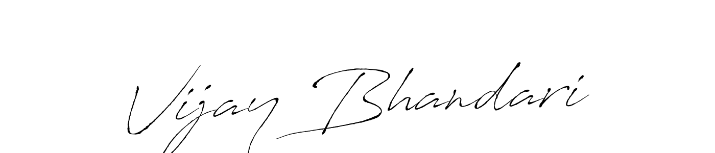 Design your own signature with our free online signature maker. With this signature software, you can create a handwritten (Antro_Vectra) signature for name Vijay Bhandari. Vijay Bhandari signature style 6 images and pictures png