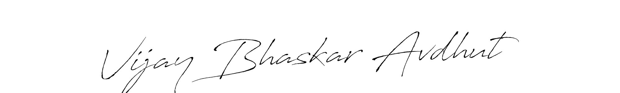 Design your own signature with our free online signature maker. With this signature software, you can create a handwritten (Antro_Vectra) signature for name Vijay Bhaskar Avdhut. Vijay Bhaskar Avdhut signature style 6 images and pictures png