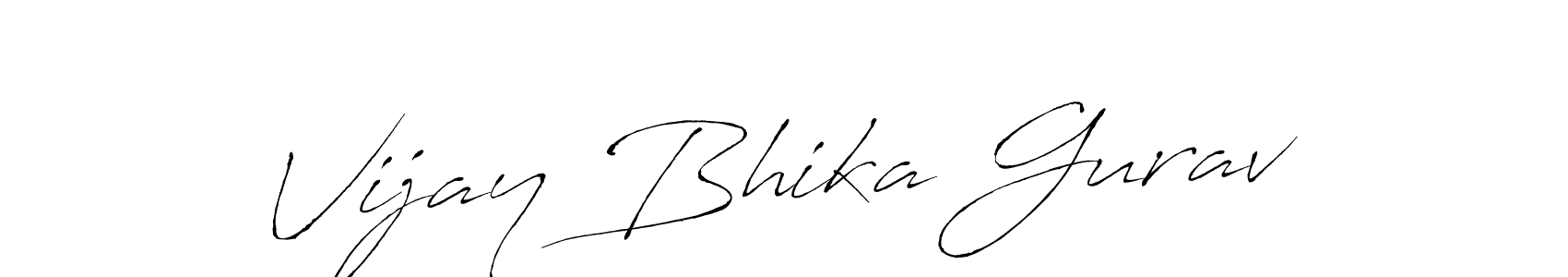 How to make Vijay Bhika Gurav signature? Antro_Vectra is a professional autograph style. Create handwritten signature for Vijay Bhika Gurav name. Vijay Bhika Gurav signature style 6 images and pictures png