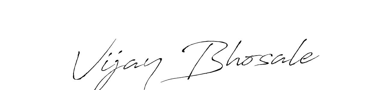 How to make Vijay Bhosale name signature. Use Antro_Vectra style for creating short signs online. This is the latest handwritten sign. Vijay Bhosale signature style 6 images and pictures png