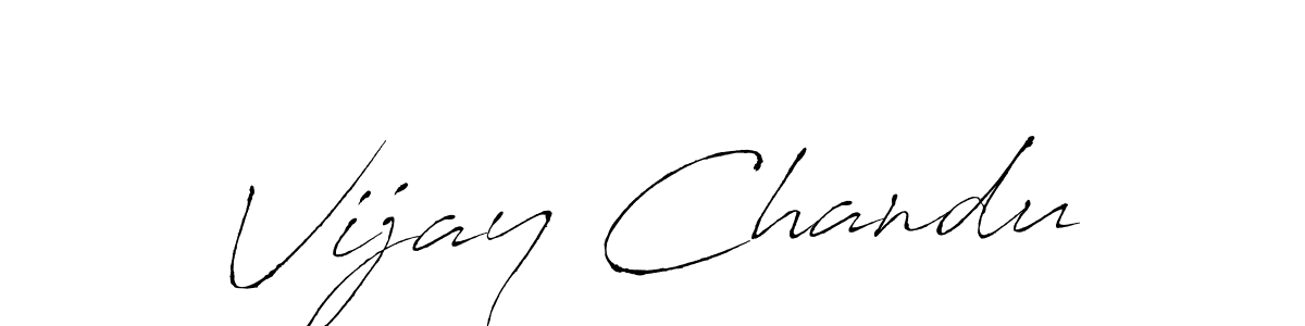 Design your own signature with our free online signature maker. With this signature software, you can create a handwritten (Antro_Vectra) signature for name Vijay Chandu. Vijay Chandu signature style 6 images and pictures png