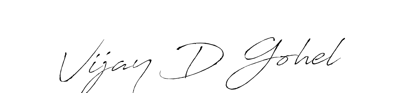 The best way (Antro_Vectra) to make a short signature is to pick only two or three words in your name. The name Vijay D Gohel include a total of six letters. For converting this name. Vijay D Gohel signature style 6 images and pictures png