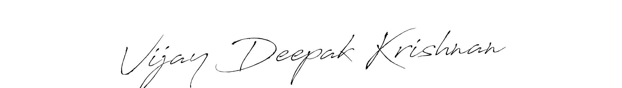 How to make Vijay Deepak Krishnan signature? Antro_Vectra is a professional autograph style. Create handwritten signature for Vijay Deepak Krishnan name. Vijay Deepak Krishnan signature style 6 images and pictures png
