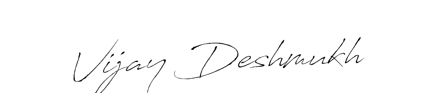 Design your own signature with our free online signature maker. With this signature software, you can create a handwritten (Antro_Vectra) signature for name Vijay Deshmukh. Vijay Deshmukh signature style 6 images and pictures png